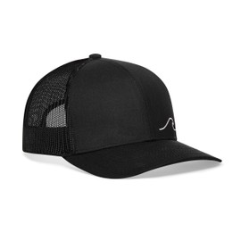 HAKA Wilderness Trucker Hat para hombres y mujeres, sombrero de béisbol ajustable al aire última intervensión, cierre de malla, banda de sudor de ajuste cómodo, sombrero de golf, Negro -, Talla única
