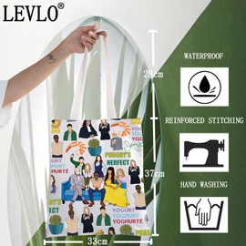 LEVLO Good Place Tote Bag Michael & Eleanor Fans Gifts Alexis & Jianyu & Chidi & Janet Shoulder Bag Good Place Merchandise, Pobody's Tote, M