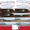 SPARES2GO Shower Trap for 50mm Tray Plug Hole 40mm 1.5"