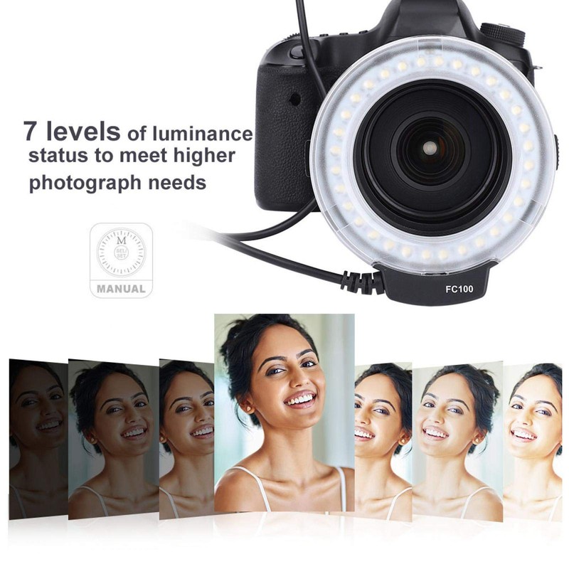 CCYLEZ LED Flash Light Ring Kit, Ring Adapter, Flash Controller