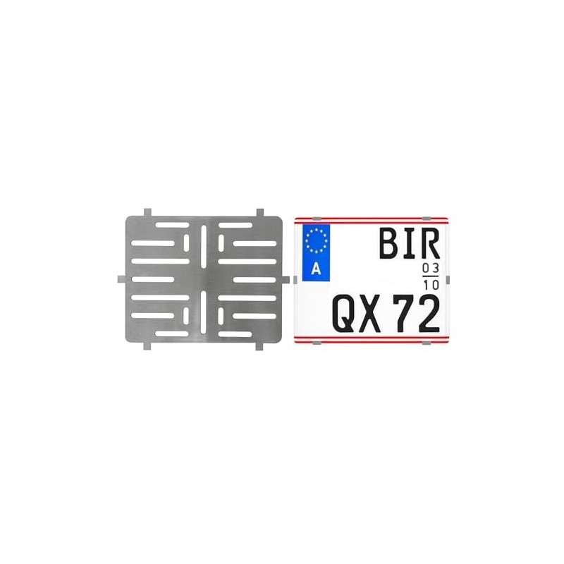 Frameless License Plate Holder Stainless Steel 0.8 mm Thick (for