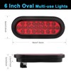 4Pcs 6" Inch Oval Led Stop Turn Tail Lights Brake
