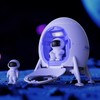 Astronaut Lander Galaxy Star Projector Night Light, Bluetooth Speaker Remote