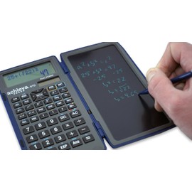 Achieva Scientific Calculator with Erasable LCD Writing Tablet | 2-Line Display | Dual Solar & Battery Power | for Students in Middle School, High School (970)