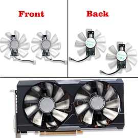 Dotodo GAA8B2U/GAA8S2U 4Pin GPU Fan VGA Cooler Fans For Sapphire R9 380 380X 2g/4G D5 Graphics Card Replacement Fan (White A set of two)