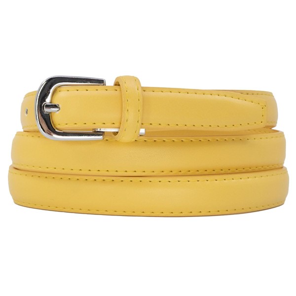 YEHMAN Women's classic slim belt 2 cm in split cowhide