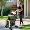 YYW Double Pet Stroller for Small Dogs & Cats -
