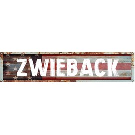 ZWIEBACK 8" American Flag Patriotic Rectangle Weathered Painted Metal Rustic Look Magnet for use on Any Steel Surface