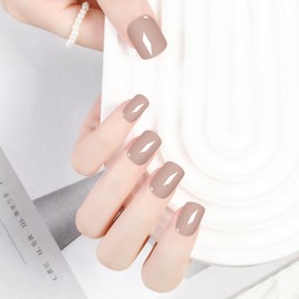 Hamefen Press On Nails, 24 Nails with Adhesive Backing Already Applied, Includes 24 Nails, 1 Mini File.S225