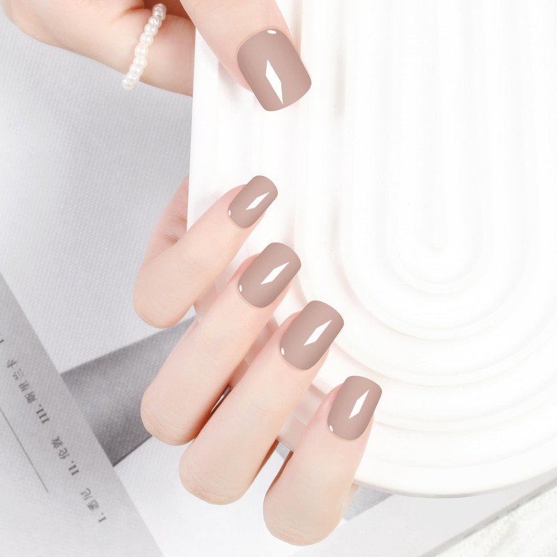 Hamefen Press On Nails, 24 Nails with Adhesive Backing Already