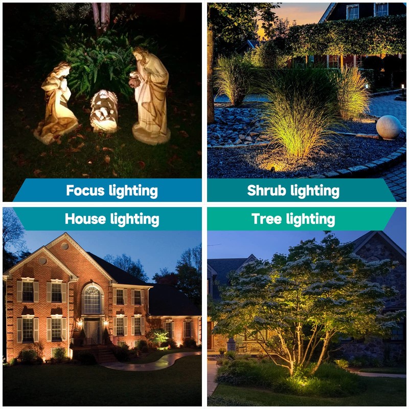 Gardencoin Solid Brass Outdoor Landscape Spotlight, 12V LED Low Voltage