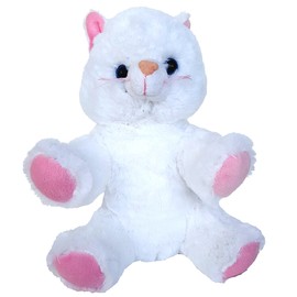 Stuffems Toy Shop Record Your Own Plush 8 inch White Kitty Cat - Ready 2 Love in a Few Easy Steps
