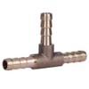 TKSE 3-Way Hose Connector, Brass Tee 3-Way Fuel Hose Connector
