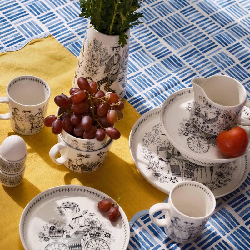 ARABIA 1068077 Pair Mini Cup Emilia 2.0 inches (5 cm)