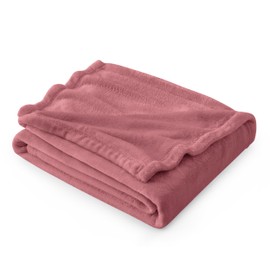 BEDSURE Cuddly Fluffy Blanket Fleece Blanket - Warm Soft Sofa Blanket Small Blanket Couch Blanket Living & Cuddly Blankets 130 x 150 cm Pink