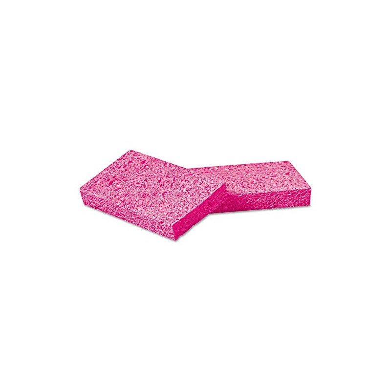 Boardwalk CS1A Small Pink Cellulose Sponge, 3 3/5 x 6