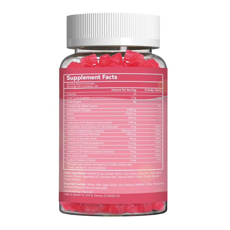 Babivek 2 Pack Collagen Gummies for Women & Men –