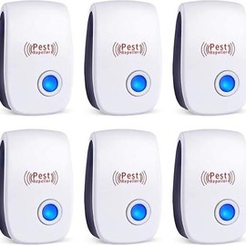 6 Packs Ultrasonic Pest Control Repeller, Electronic Pest Repellent Plug in Indoor for Insect Roaches Spider Ant Bug Mosquito Mouse Repellent for House Kitchen Garage Warehouse - Specification: 6 pack