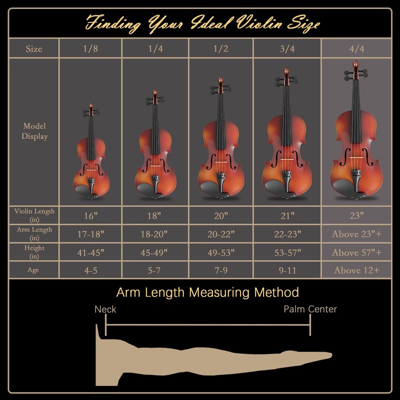 4/4 Full Size Beginner Violin, Acoustic Fiddle Set for Adults,