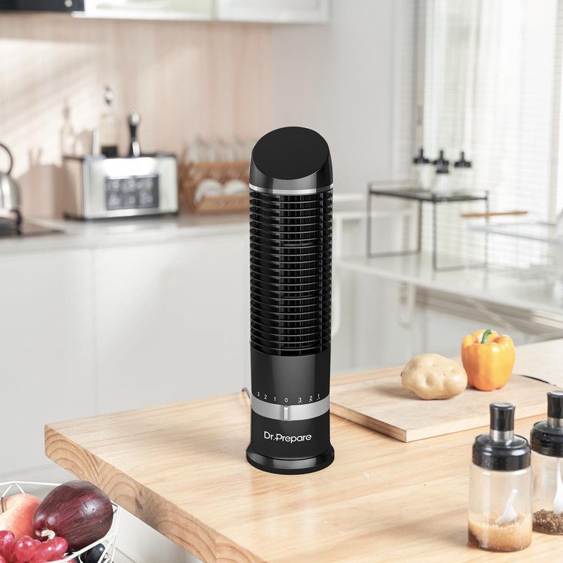 DR.PREPARE 16" Small Tower Fan, 3 Speeds with 60° Oscillating