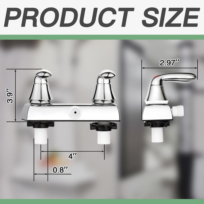 RV Shower Faucet, 4" RV Camper Shower Faucet Valve Diverter