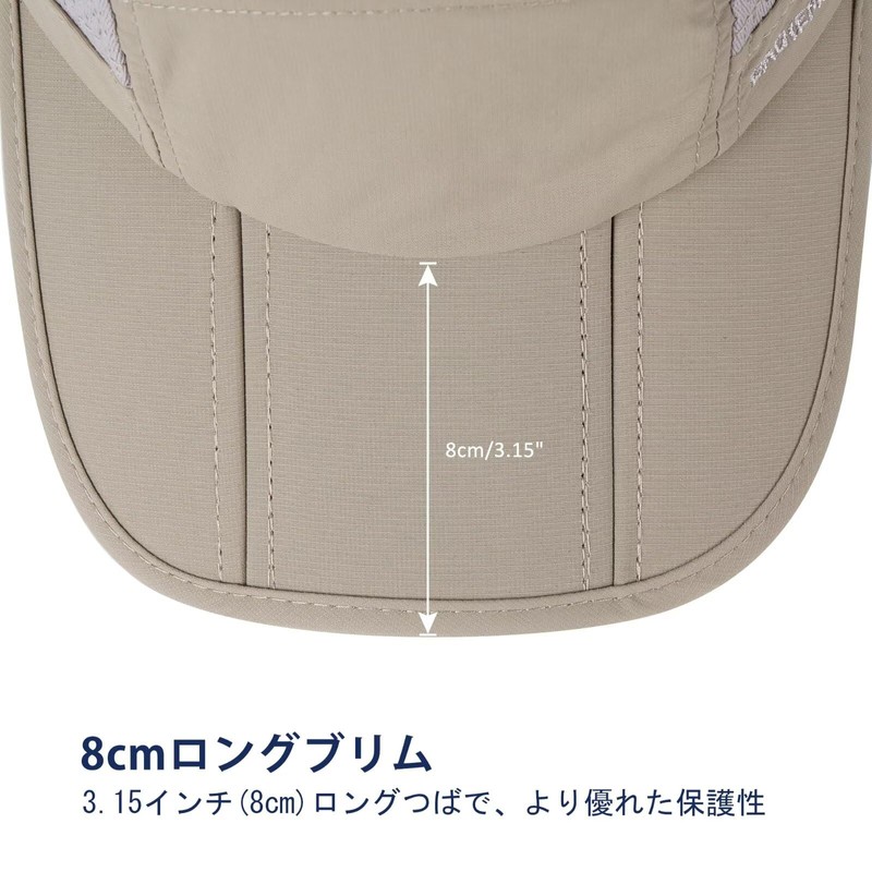 GADIEMKENSD Men's Folding Outdoor Hat, Long Brim, UPF 50+, UV
