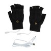 USB Heated Gloves Full Half Fold Back Warm Heated Winter