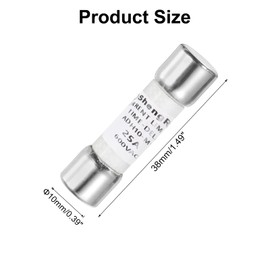 sourcing map 600V 25A Time Delay Fuse Fast Blow Glass Fuses Generic Current Limiting Protection Time Delay Cartridge Fuse for DIY Inverter Circuit Board Glass Fuses 2Pack