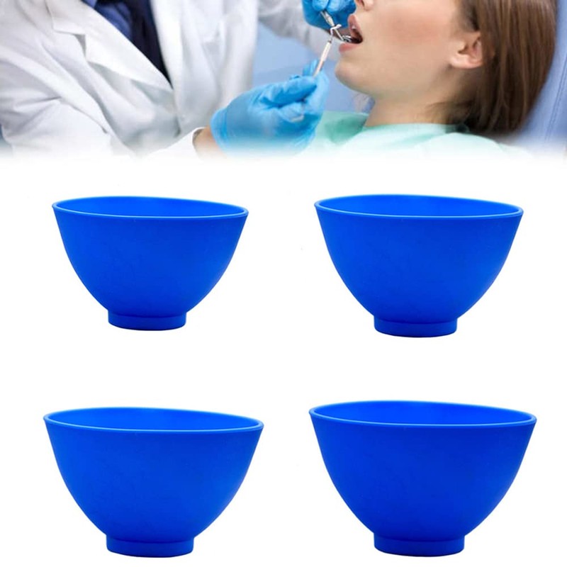 TopHomer 2PCS Flexible Rubber Mixing Bowl, 12 * 7CM Dental