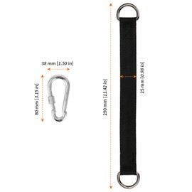 HOZEON 8 PCS 11.4 Inch Tree Swing Hanging Straps, Hammock Tree Straps, Nylon Tree Strap with 8 Hook Clasps, Hammock Extender Straps for Tree Swing and Hammock, Holds 220 Lbs