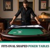 Oval Poker Table Dust Cover 84"L x 42"w Black Heavy