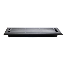 EMPIRE REGISTER CO Linear Design, Heavy Duty Floor Vent Covers, Metal Damper Attached. Vent Covers for Floor only. (Floor, Textured Black, 2 x 14 inch (Pack of 1))