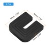 sourcing map 4 Pcs 2.05x1.97x0.39 Inch Rubber Isolator Pad, U-shaped