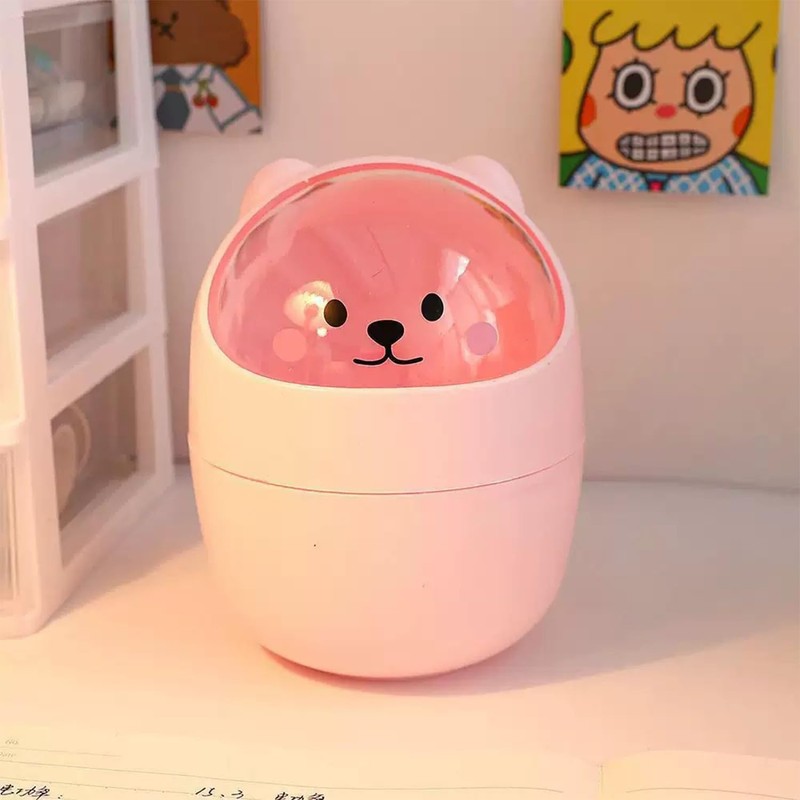 NIDHFG 2 Pieces Mini Desktop Trash Can, Creative And Cute,