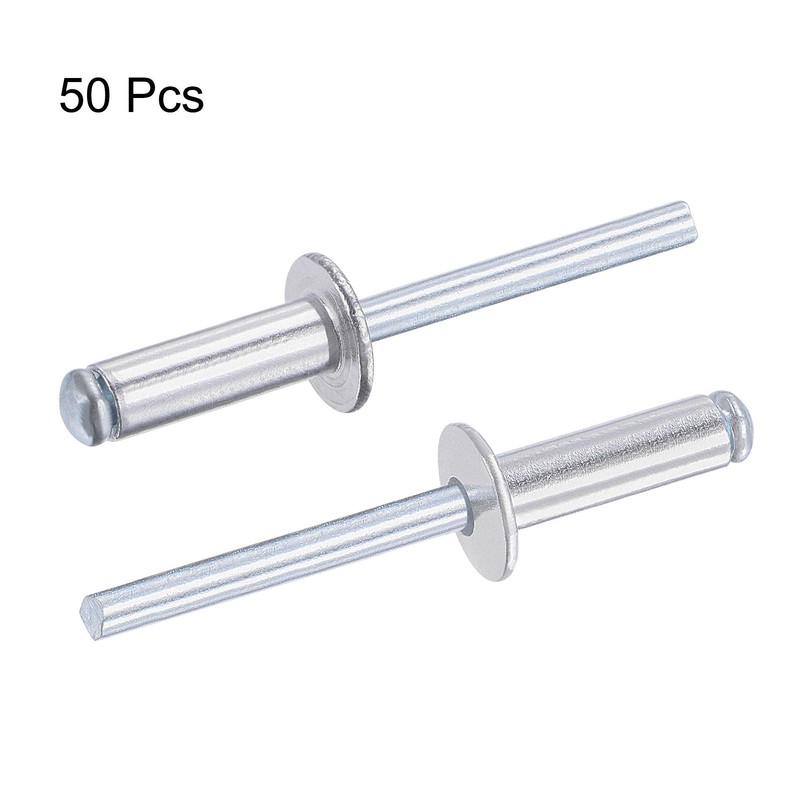 sourcing map Blind Rivets Aluminum 6mm Diameter 20mm Grip Length