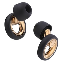 LOETRUY Ear Plugs for Noise Reduction, Reusable and Washable Concert Earplugs Ear Protection 30dB, Flexible Noise Cancelling Ear Plugs for Sleeping, Focus, Noise Sensitivity - Gold