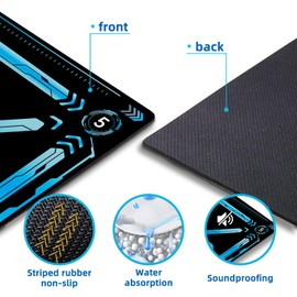 Soccer Training Mat, Soccer Training Equipment Includes Premium Anti-Slip Soccer Socks Improve Agility and Coordination,Anti-Slip Silent Absorption Soccer Footwork Training Mat