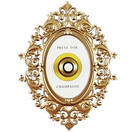 Press for Champagne Button - Mini Ring Bell, Wall Plaque Ornament Gift for Party, Christmas, Home, Bedroom, Hotel