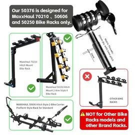 MaxxHaul Pin de Bloqueo Roscado 50376 para Soportes de Bicicleta 70210, 50250 y 50606, Negro