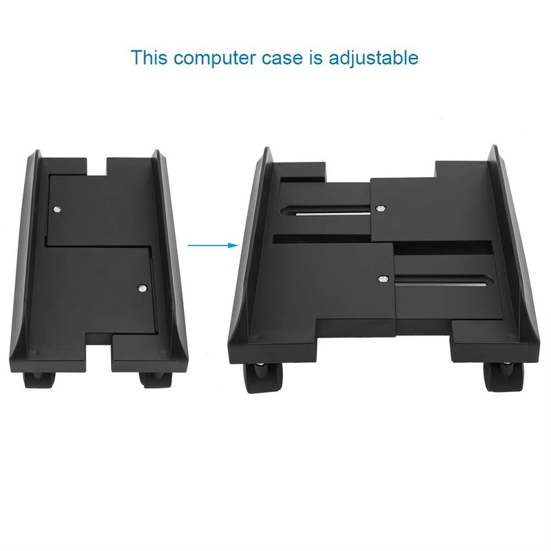 Computer Tower Stand, Ventilated Adjustable Mobile CPU Stand with 4