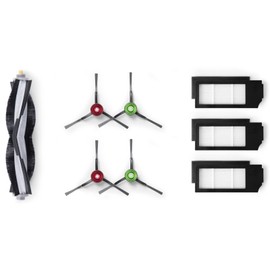 ECOVACS - Paquete de Accesorios (cepillos y filtros de Repuesto) para DEEBOT X1 Omni (Negro) / X1 TURBO/X1/X1 Plus, Grande