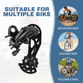 MEGHNA Bike Rear Derailleur 8 Speed Derailleur Direct Mount for Mountain Bike Cruiser Bike Tricycle Hybrid Bike (8 Speed)