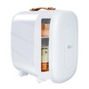CAYNEL Mini Fridge Portable Thermoelectric 4L/6 Can AC/DC Cooler and Warmer for Skincare,Food,Beverage,Beauty & Makeup small Feidge for Bedroom,Car and Office (White)