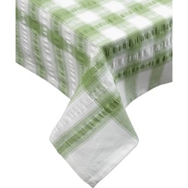 Seersucker Check 100% Cotton Pack of 4 Traditional Napkins 18” x 18” Garden Picnic (Sage Green)