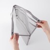 Muji NDE01A1S Nylon Mesh Bag-In Bag, Gray, A4, Vertical