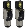 Lumonic 2 x Network Connectors RJ45 Metal Plug Toolless with