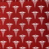 Calling All Nurses Medical On Red Cotton Fabric 1/2 Yard
