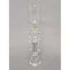 Unbranded Crystal Candle Holders with 4 Crystal Hangers 2.75"Dia 6"-7"-8"Tall