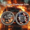 Firefighter Challenge Coin -Tribute to Heroism, Courage, and Commitment-Motivational Fire