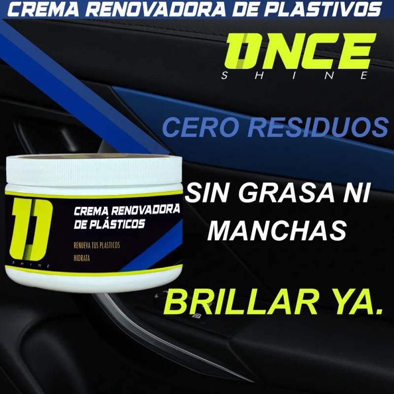 Crema Restaurador De Plasticos Once Shine Para Interiores Blanco